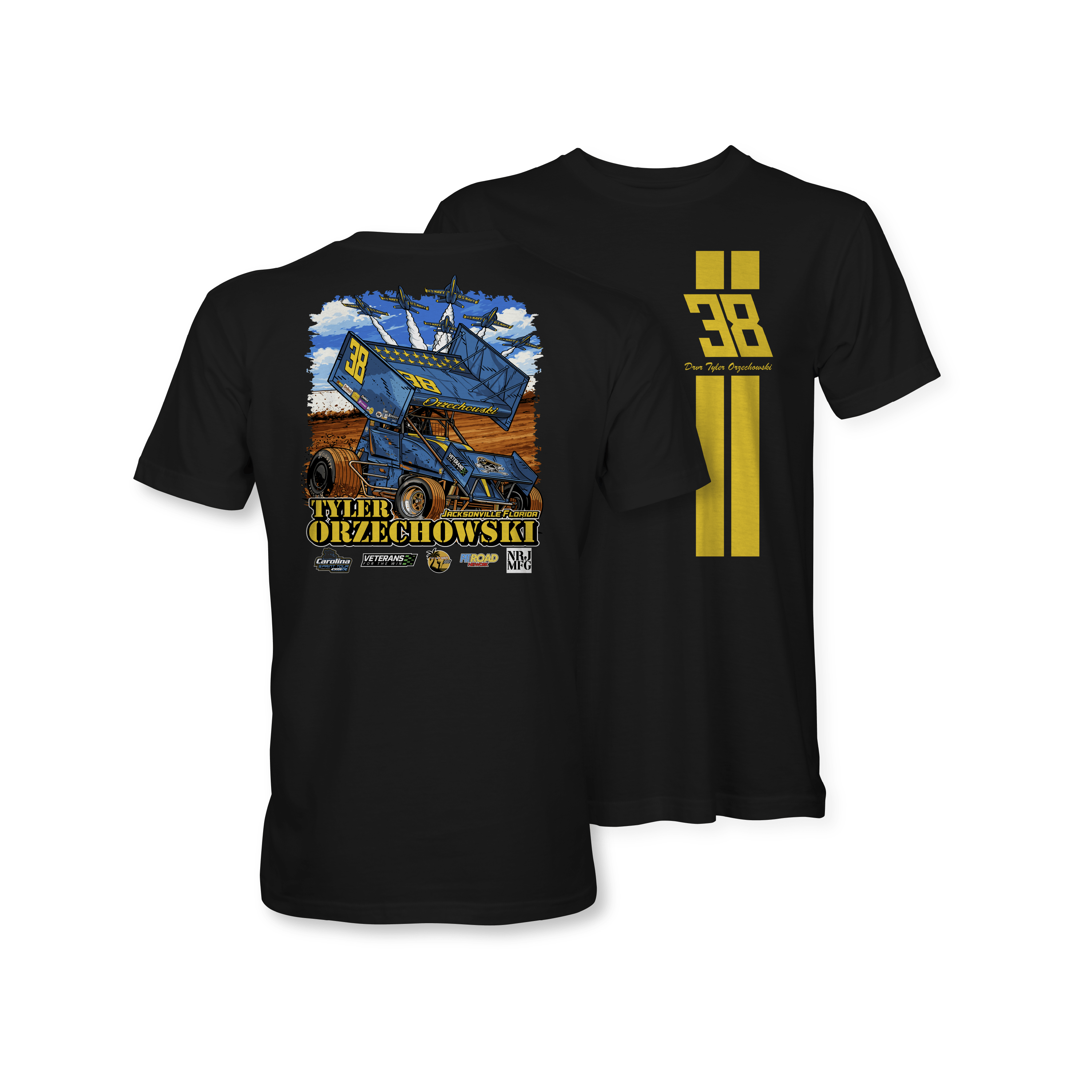 Tyler Orzechowski 2026 Blue Angels Black T-Shirt
