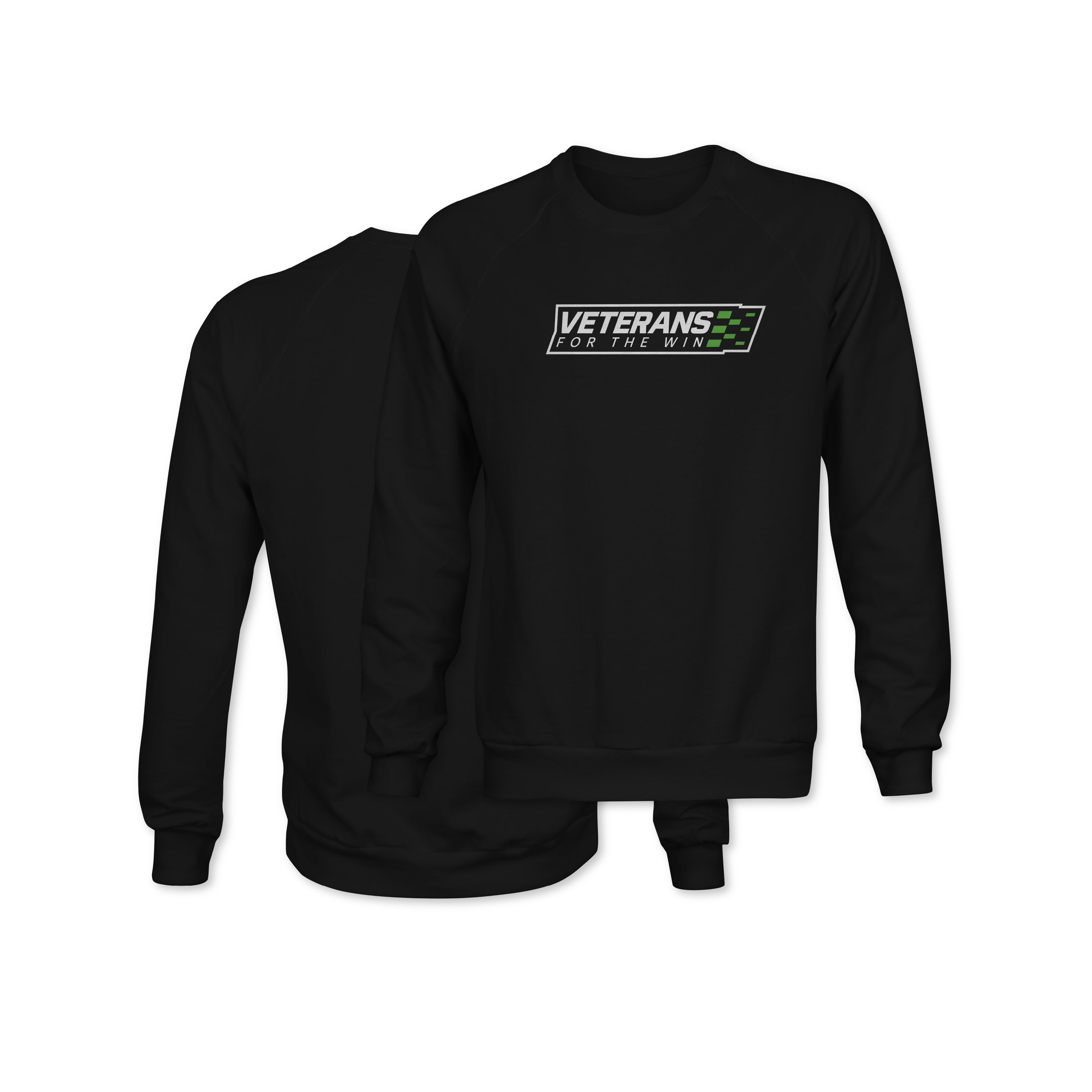 Veterans For The Win Black Logo Crewneck