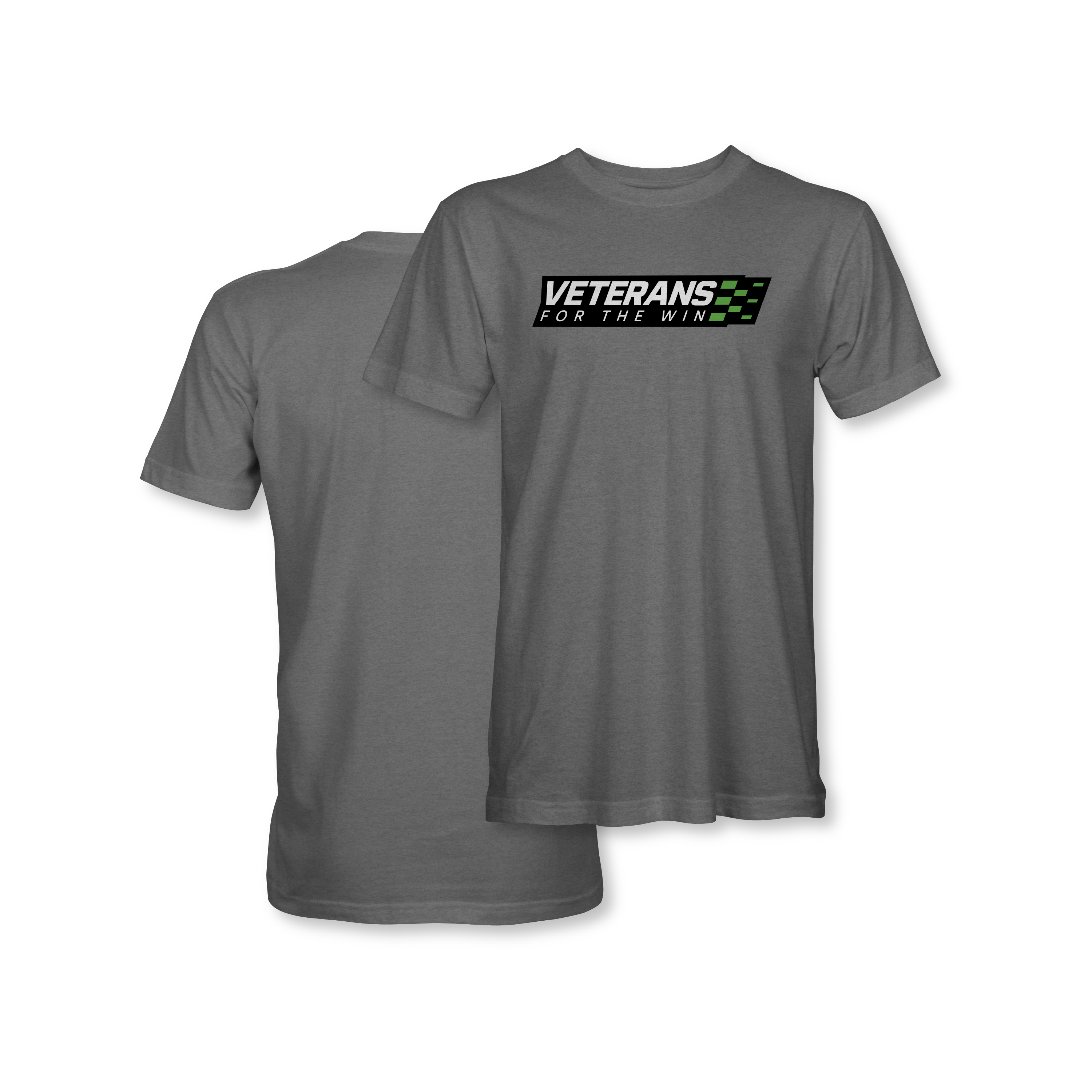 Veterans For The Win Gunmetal Logo T-Shirt