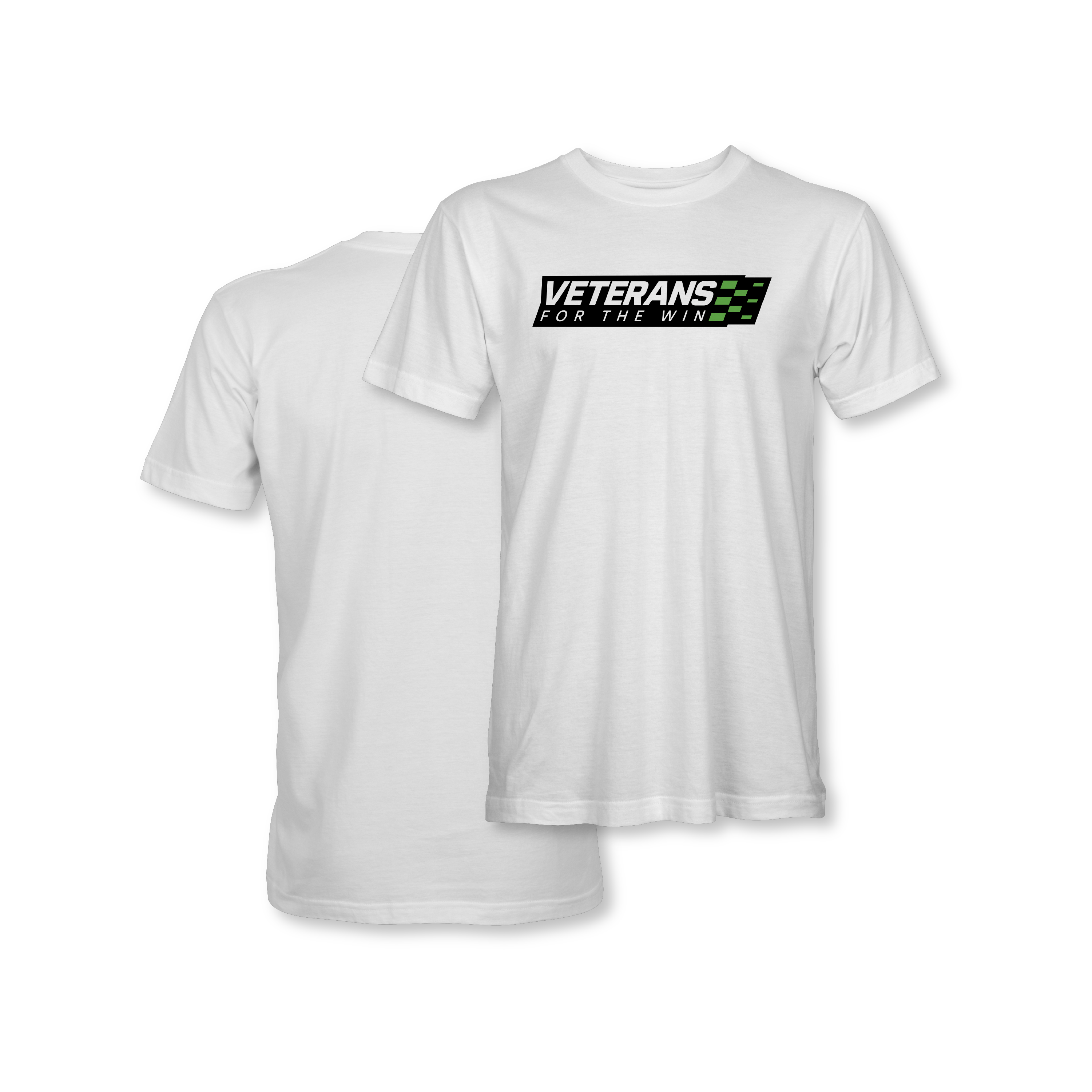 Veterans For The Win White Logo T-Shirt