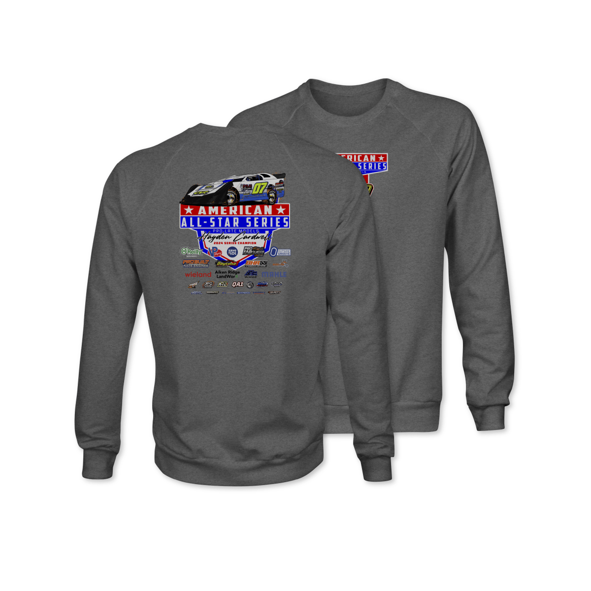 American All - Star Series Gunmetal 2025 Sponsors Crewneck