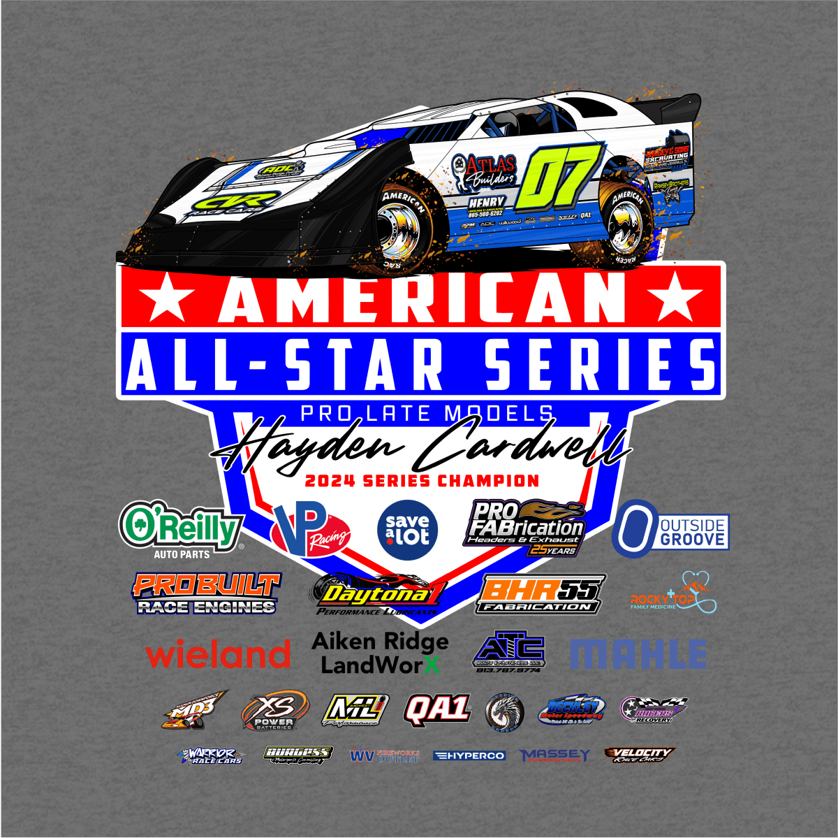 American All - Star Series Gunmetal 2025 Sponsors Crewneck