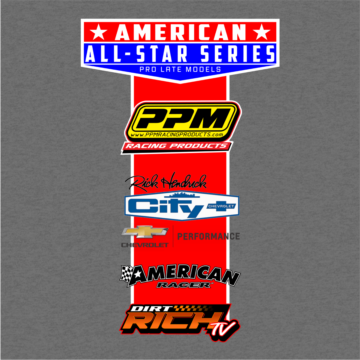 American All - Star Series Gunmetal 2025 Sponsors Shirt