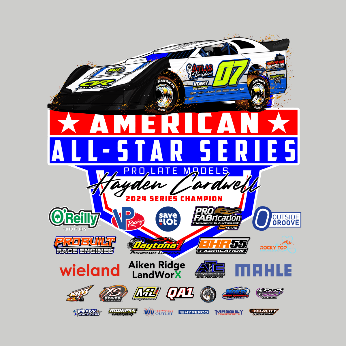 American All - Star Series Ice Grey 2025 Sponsors Shirt