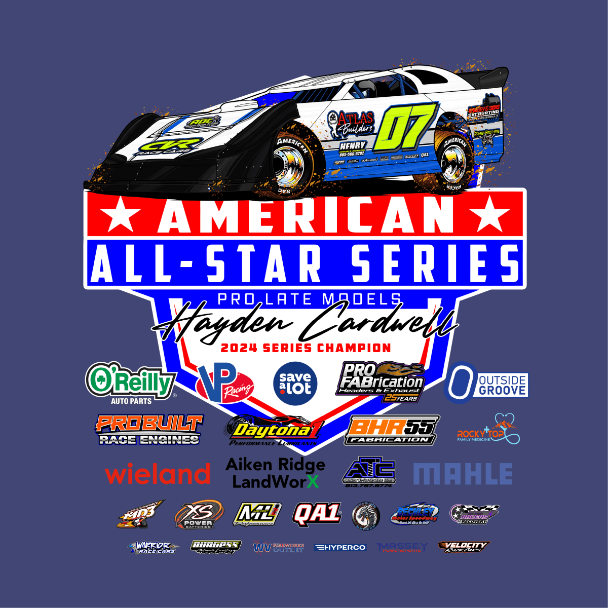 American All - Star Series Metro Blue 2025 Sponsors Shirt