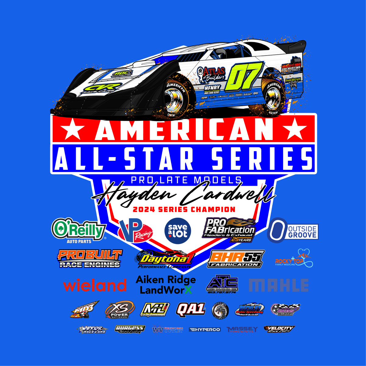 American All - Star Series Royal 2025 Sponsors Crewneck