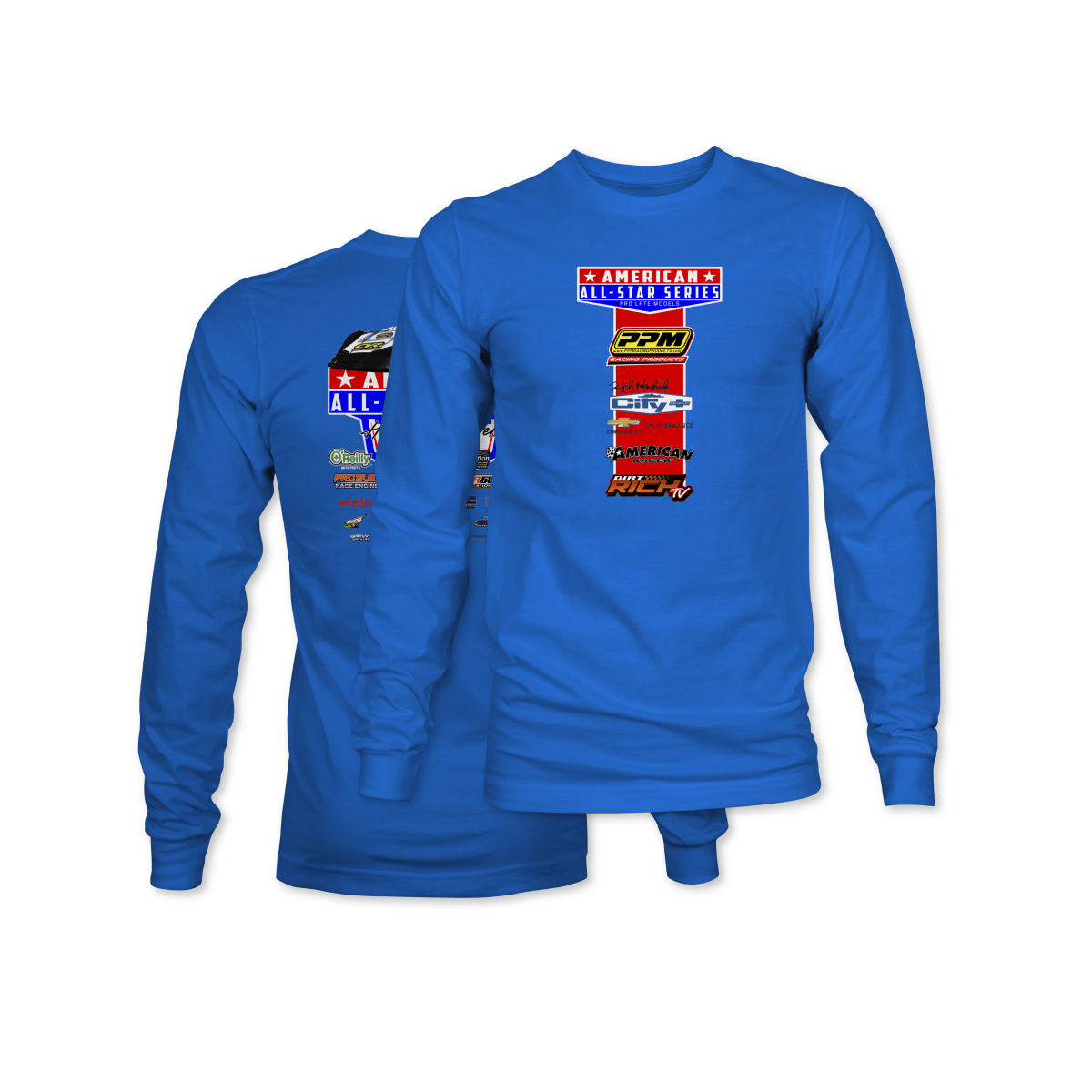 American All - Star Series Royal 2025 Sponsors Long Sleeve Shirt