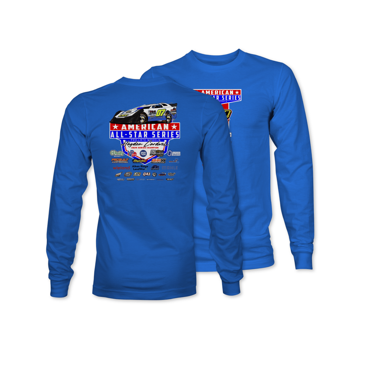 American All - Star Series Royal 2025 Sponsors Long Sleeve Shirt