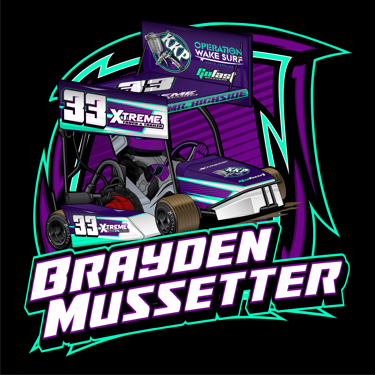 Brayden Mussetter Black 2024 Kart Shirt