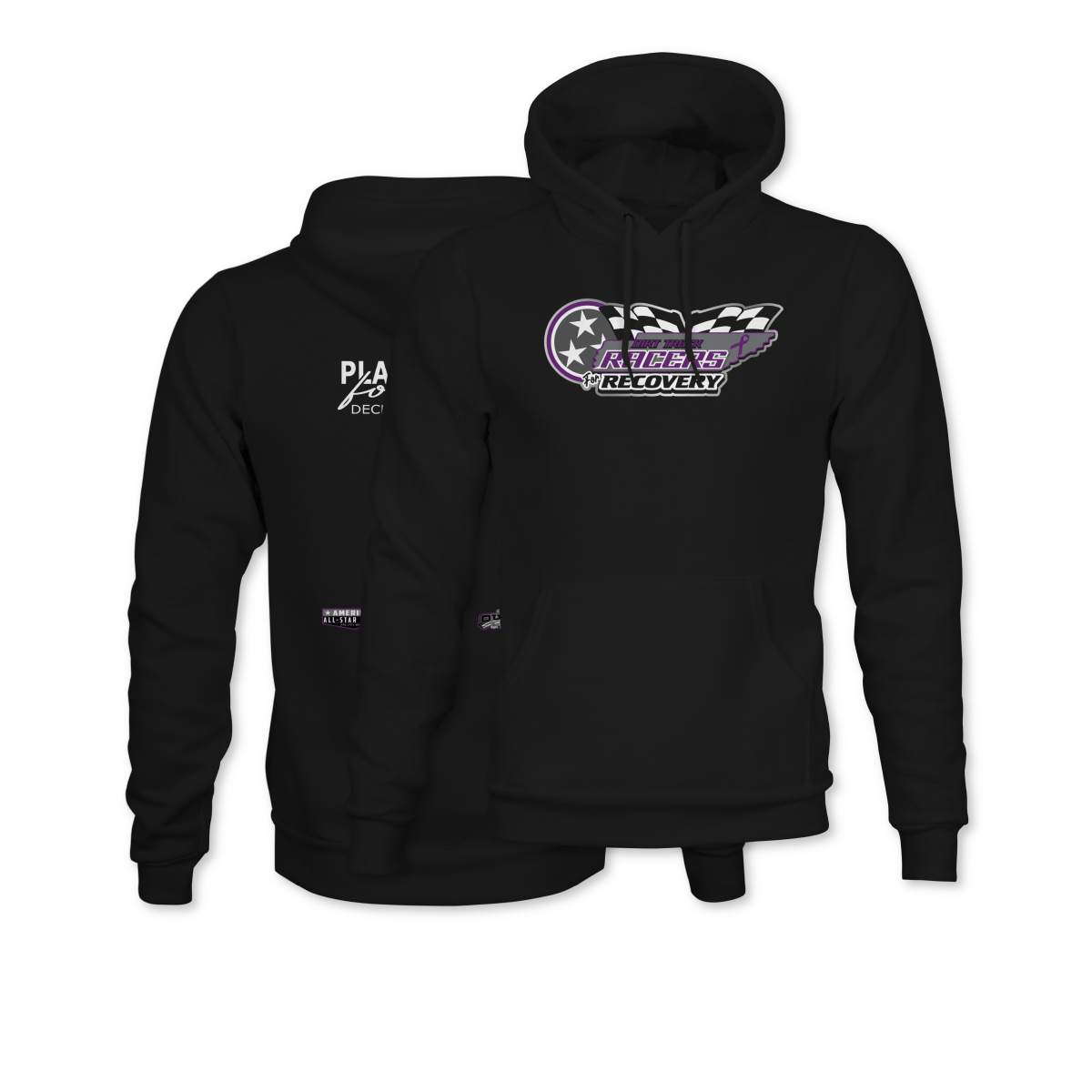 Dirt Track Racers for Recovery Black Jeremiah 29:11 Hoodie