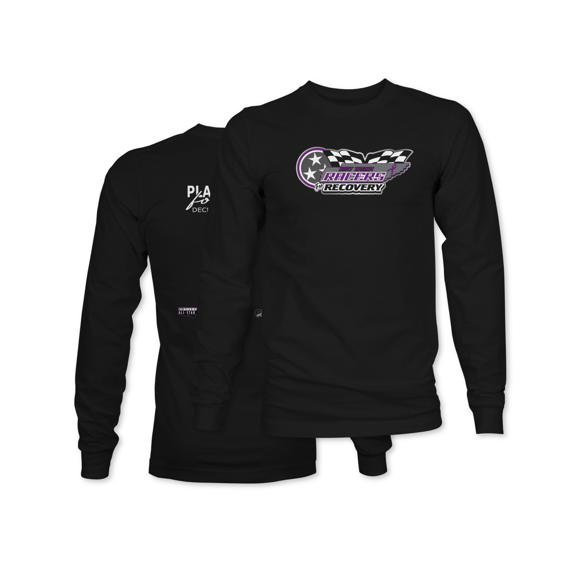 Dirt Track Racers for Recovery Black Jeremiah 29:11 Long Sleeve