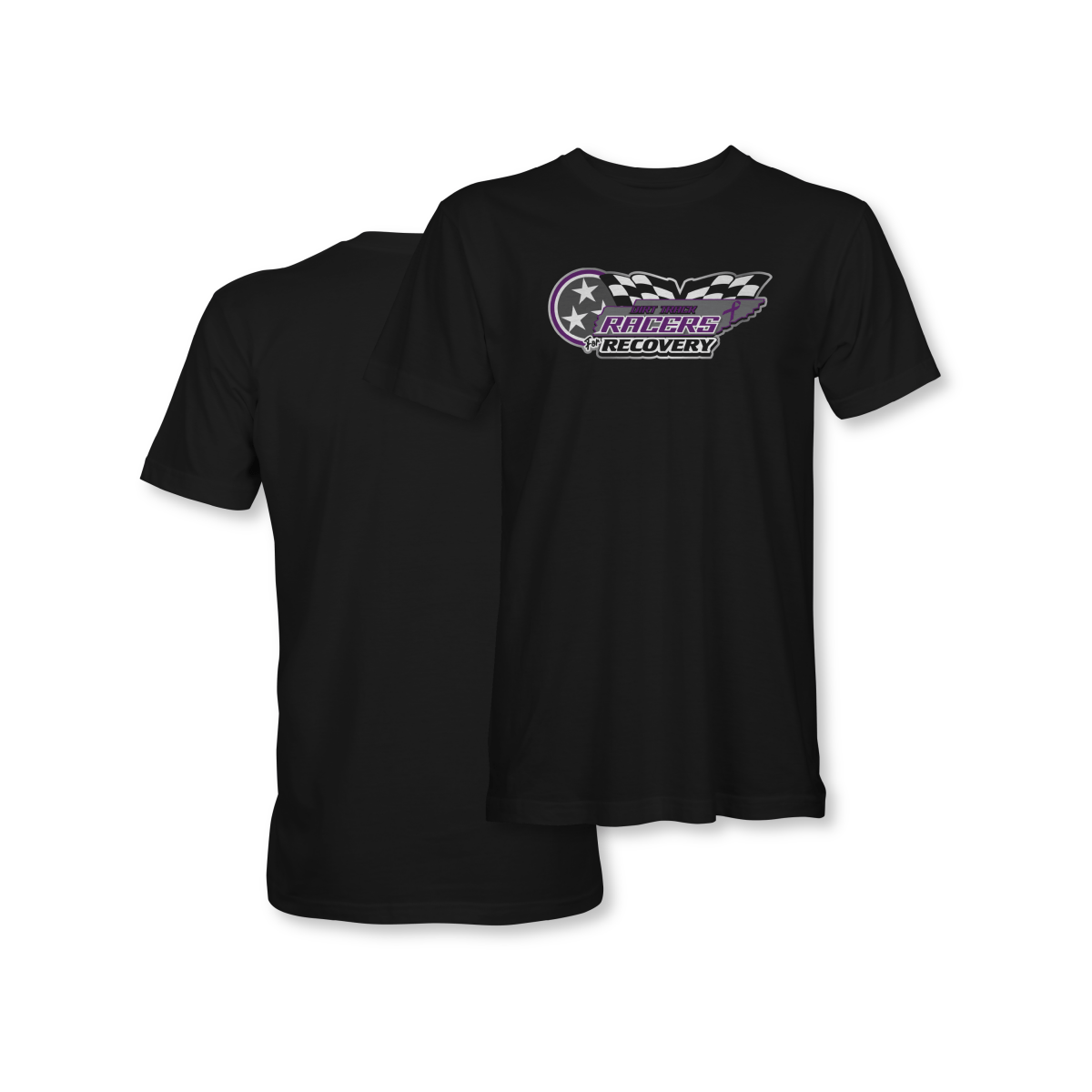 Dirt Track Racers for Recovery Black Logo T-Shirt