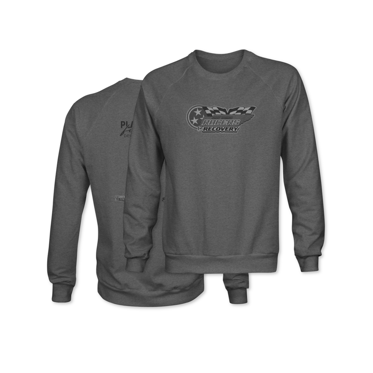 Dirt Track Racers for Recovery Ghosted Jeremiah 29:11 Crewneck