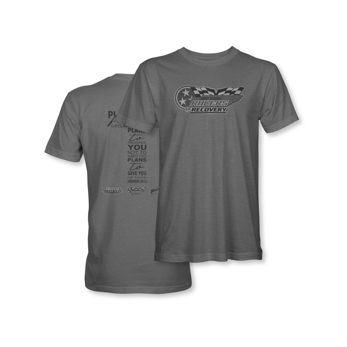 Dirt Track Racers for Recovery Ghosted Jeremiah 29:11 T-Shirt