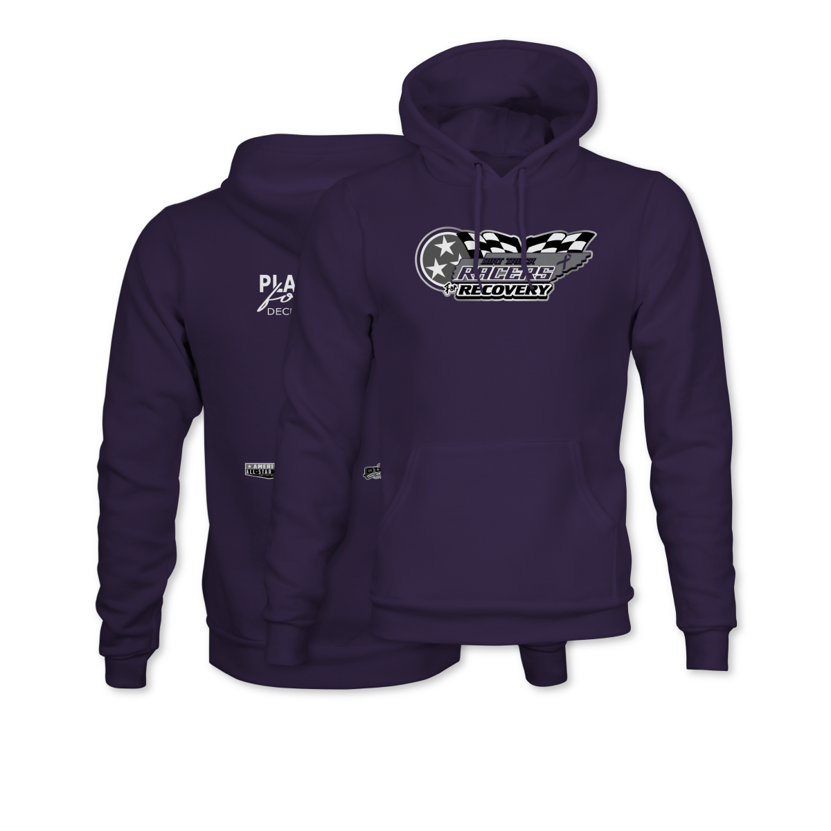 Dirt Track Racers for Recovery Purple Jeremiah 29:11 Hoodie