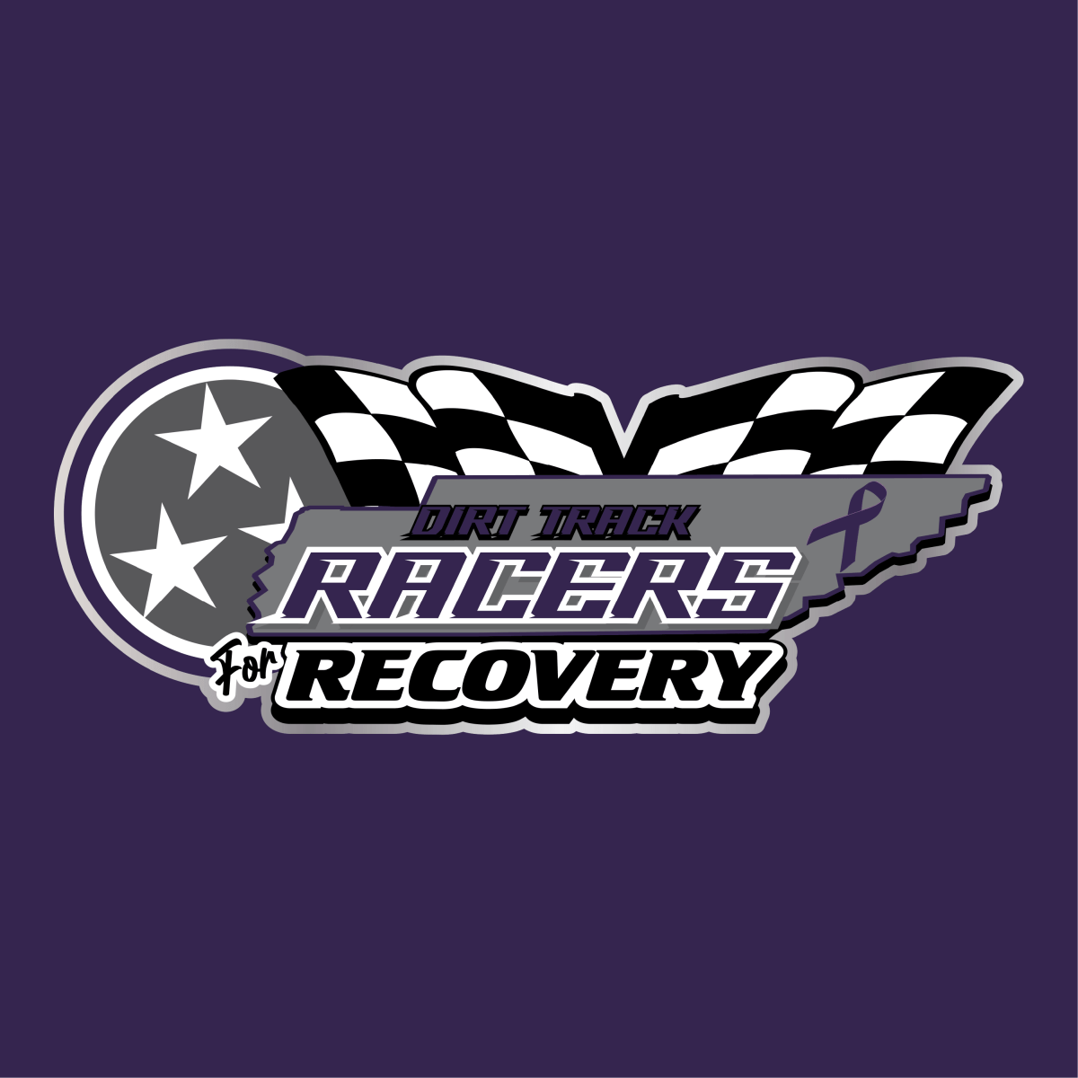 Dirt Track Racers for Recovery Purple Jeremiah 29:11 Hoodie