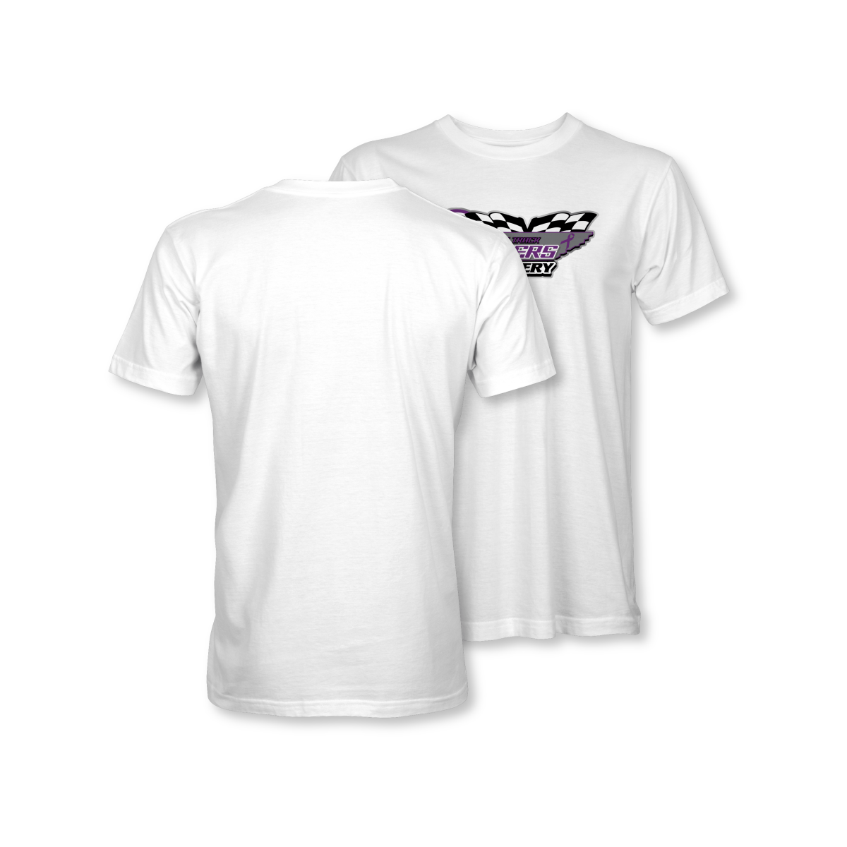 Dirt Track Racers for Recovery White Logo T-Shirt