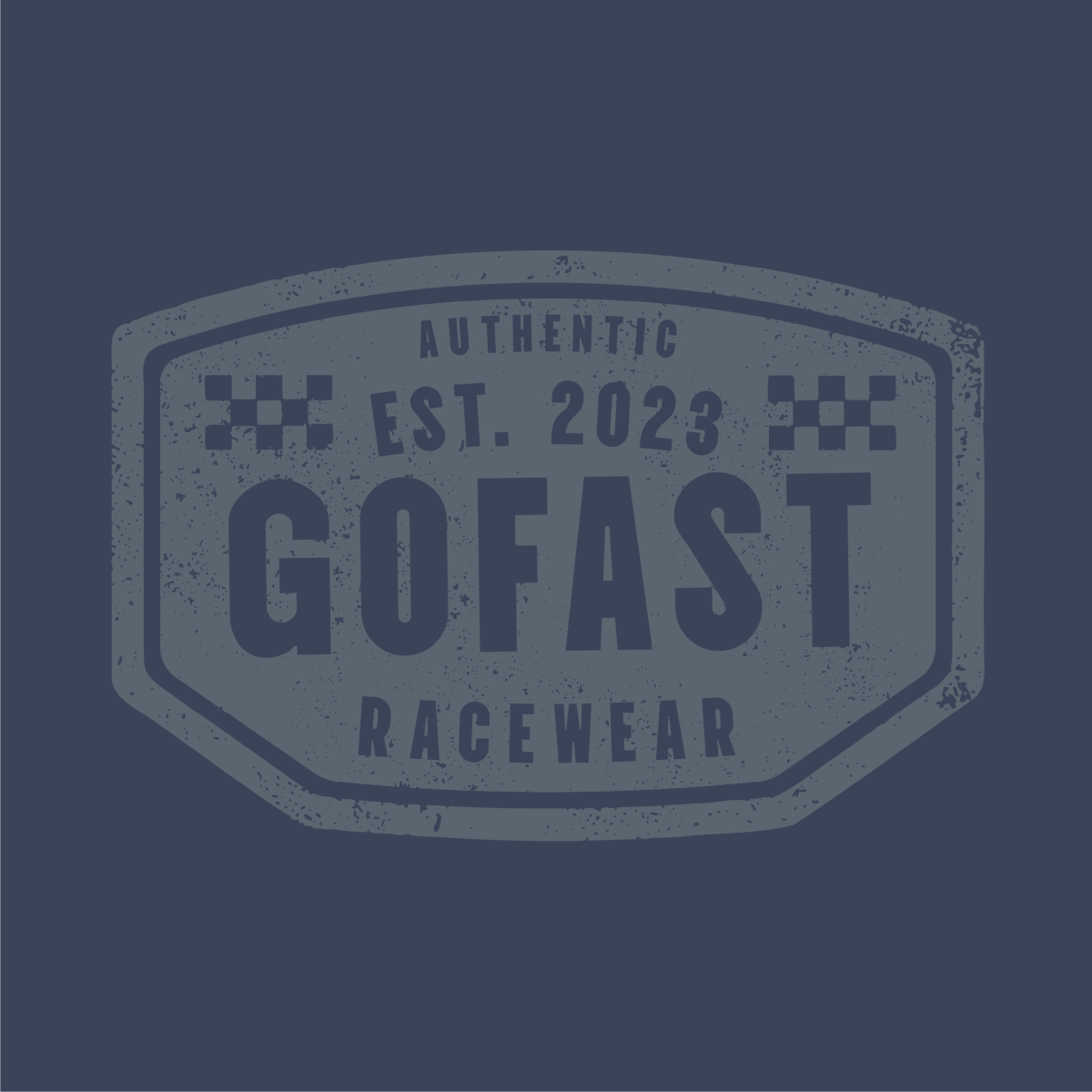 GoFast Racewear Authentic Vintage Checkered Flag Shirt