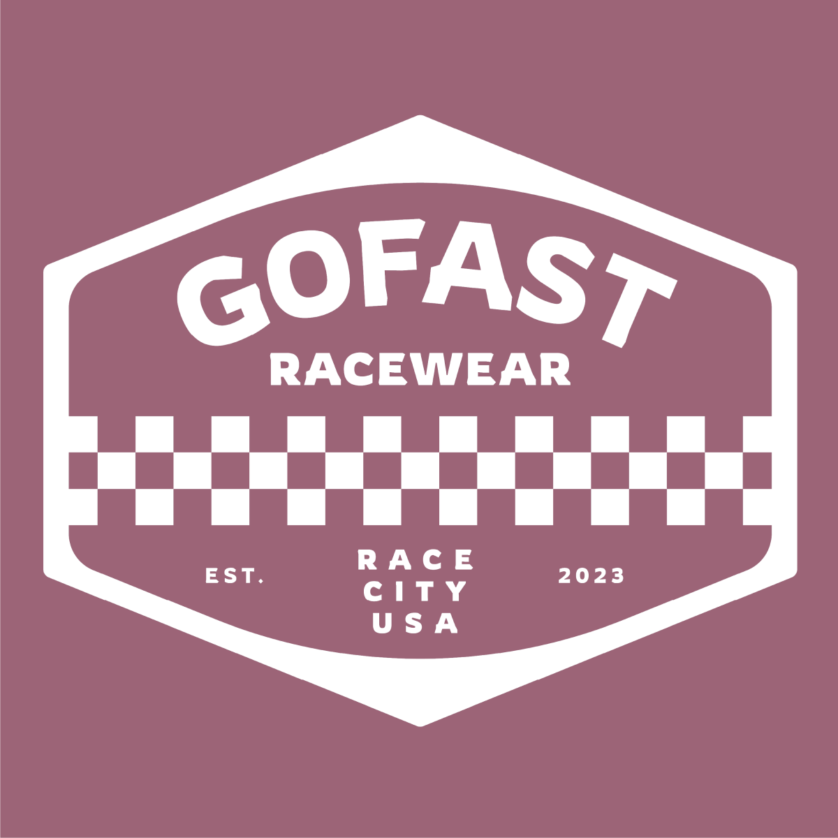 GoFast Racewear Authentic Womens Retro Badge Plumrose