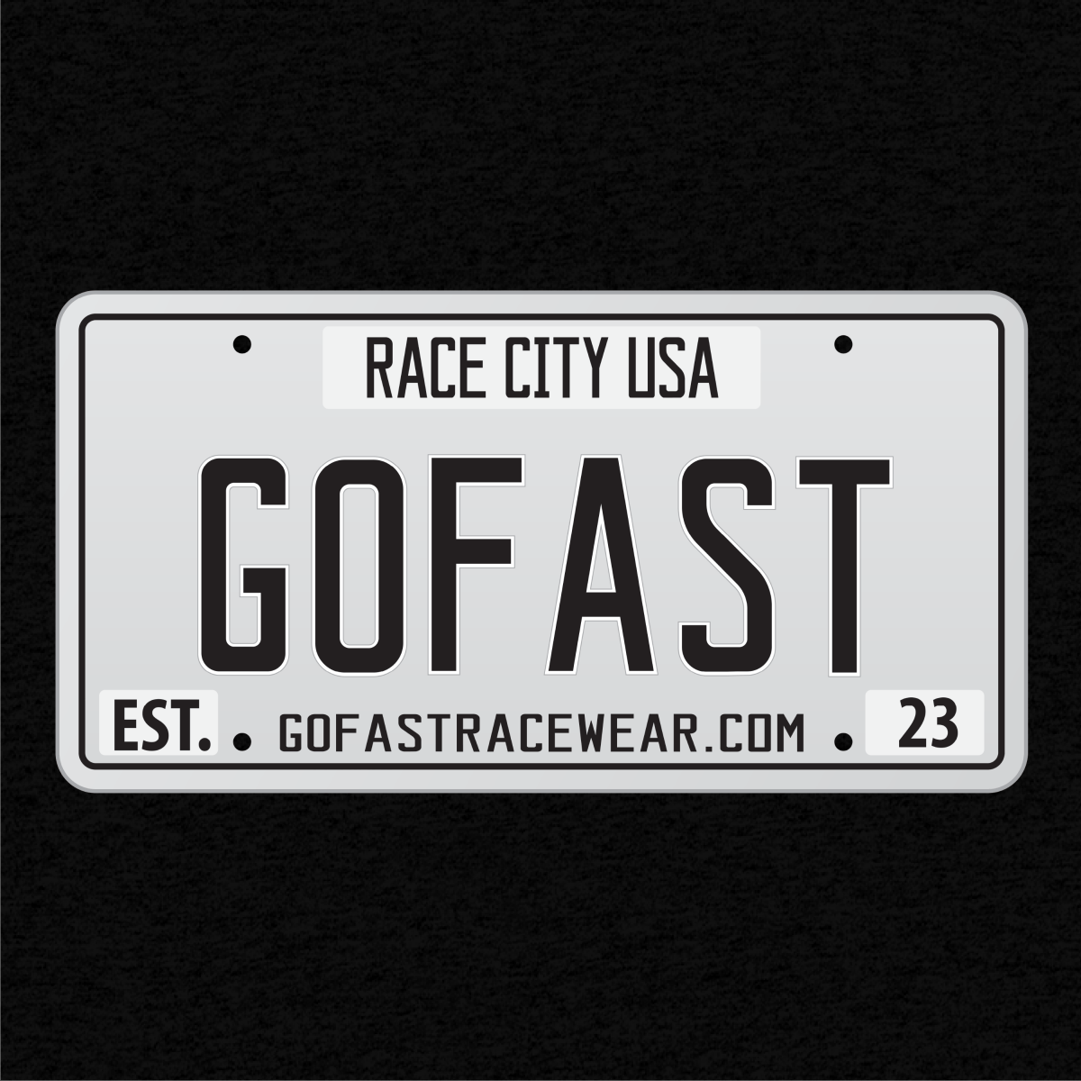 GoFast Racewear Retro License Plate