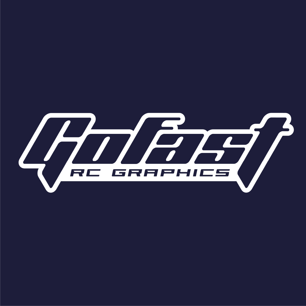 GoFast RC Graphics White on Navy Logo Shirt