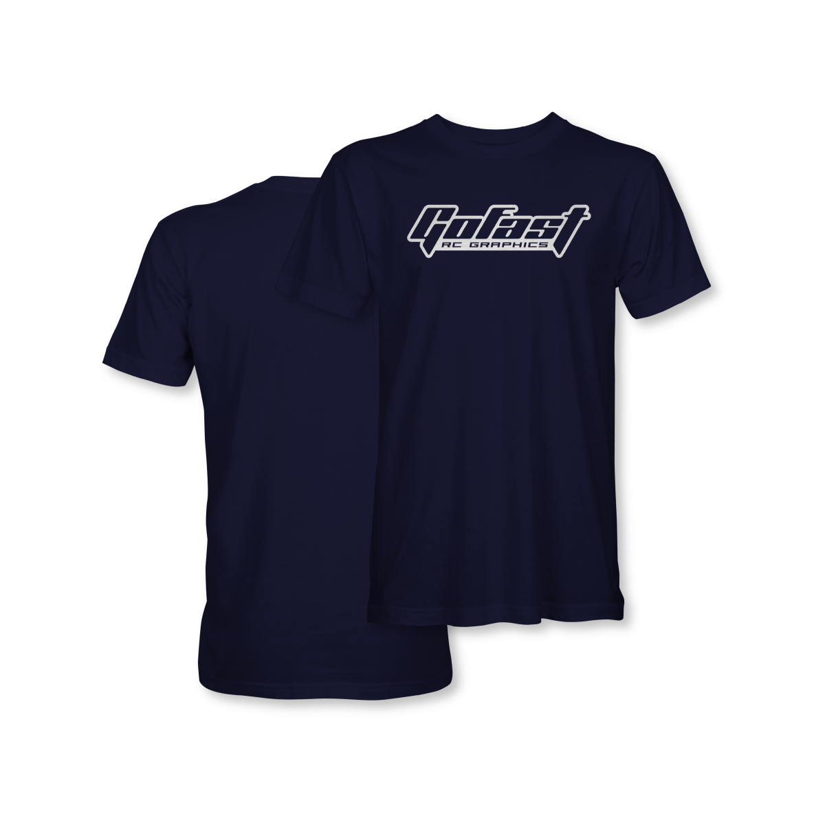 GoFast RC Graphics White on Navy Logo Shirt