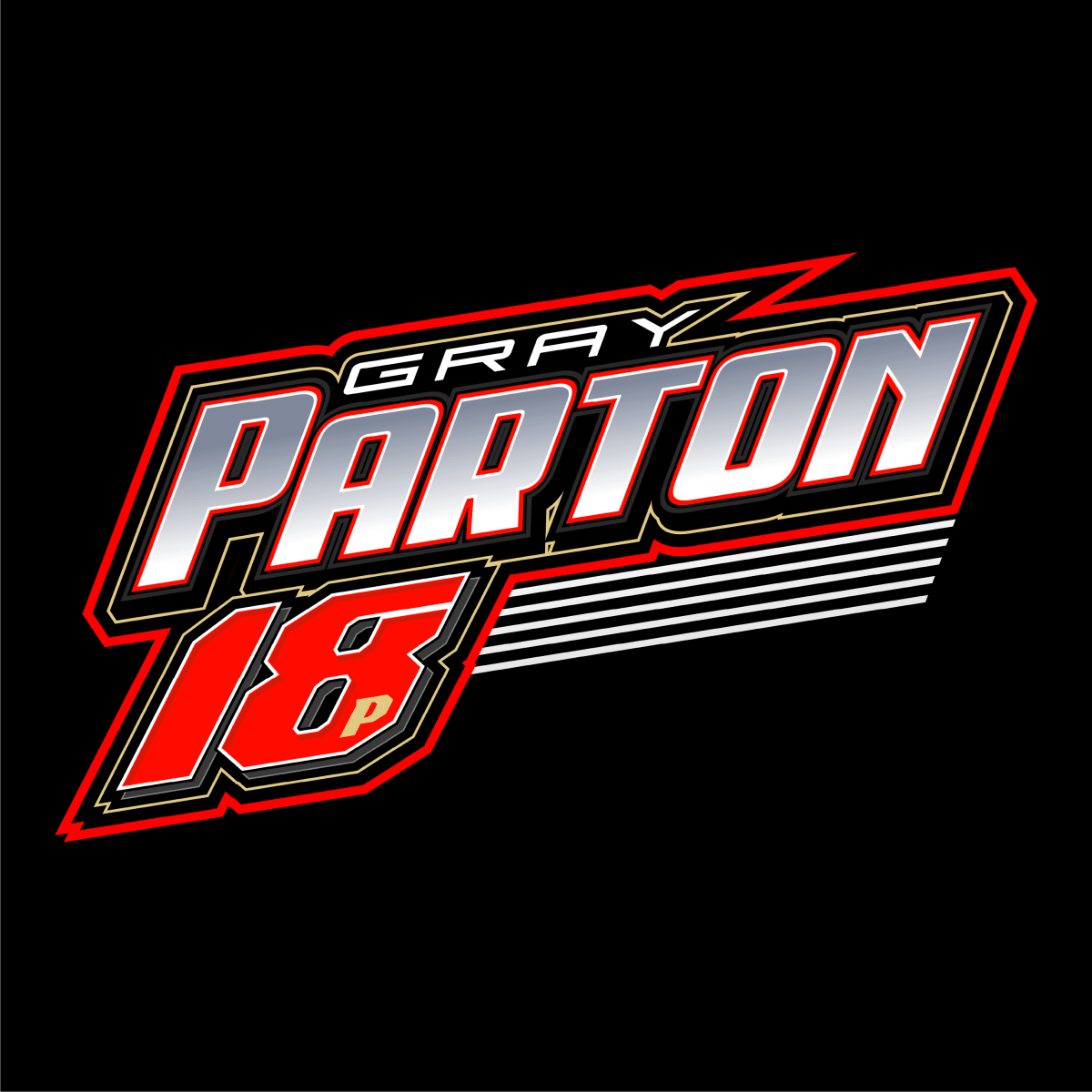 Gray Parton Black 2024 Dirt Late Model Hoodie