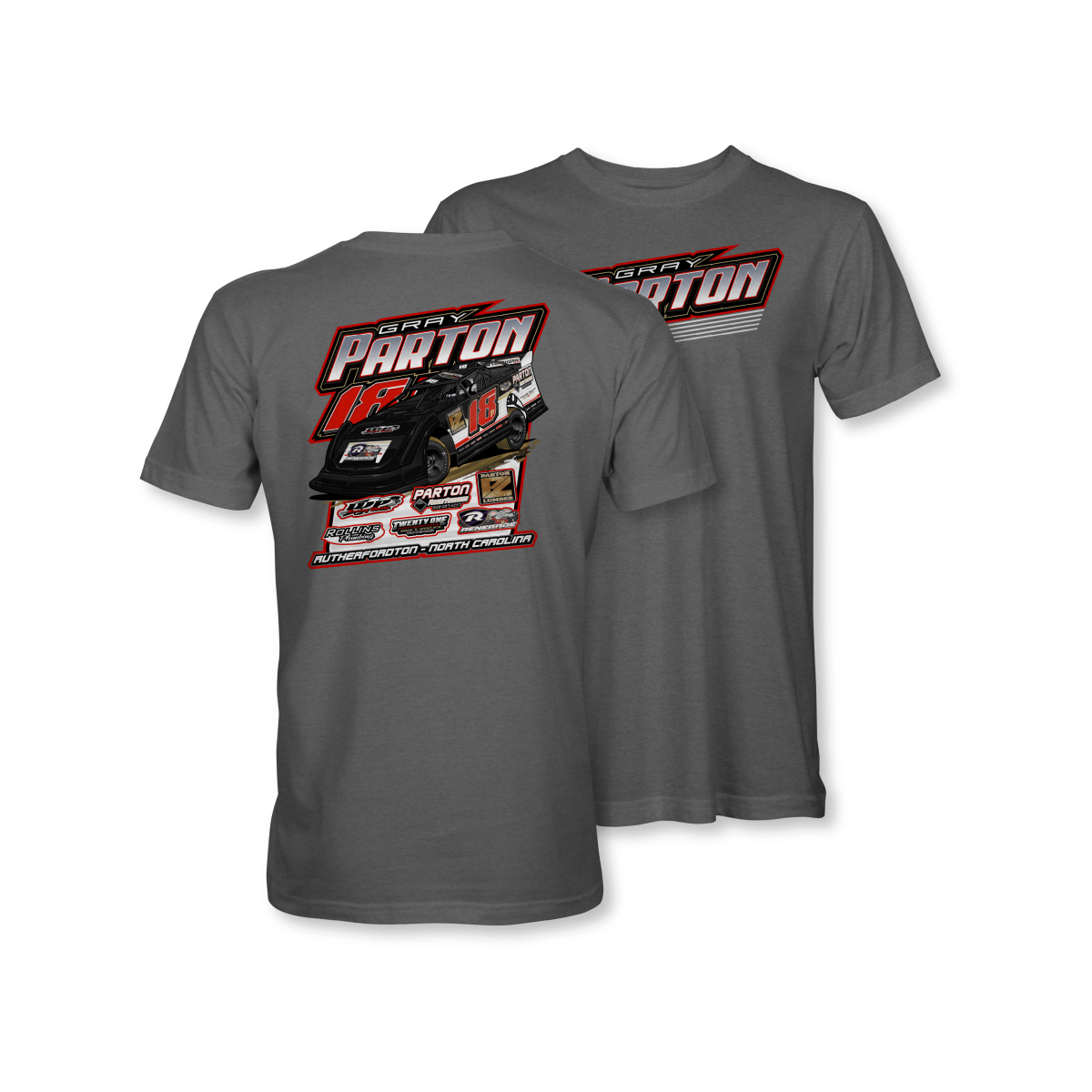 Gray Parton Gunmetal 2024 Dirt Late Model Shirt