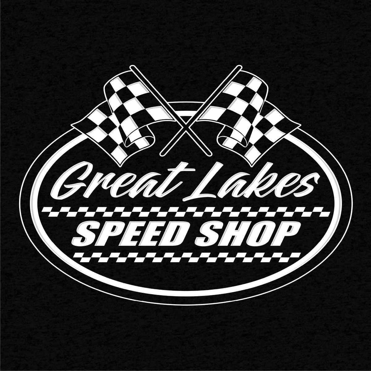 Great Lakes Speed Shop Black Mist Retro Logo