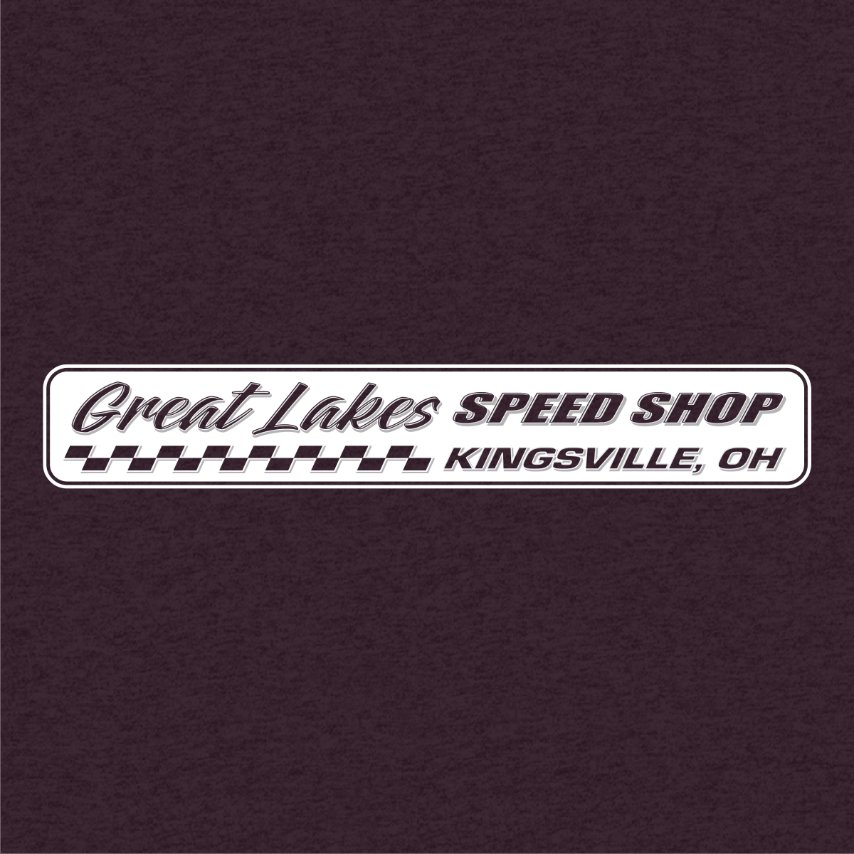 Great Lakes Speed Shop Maroon Logo Shirt