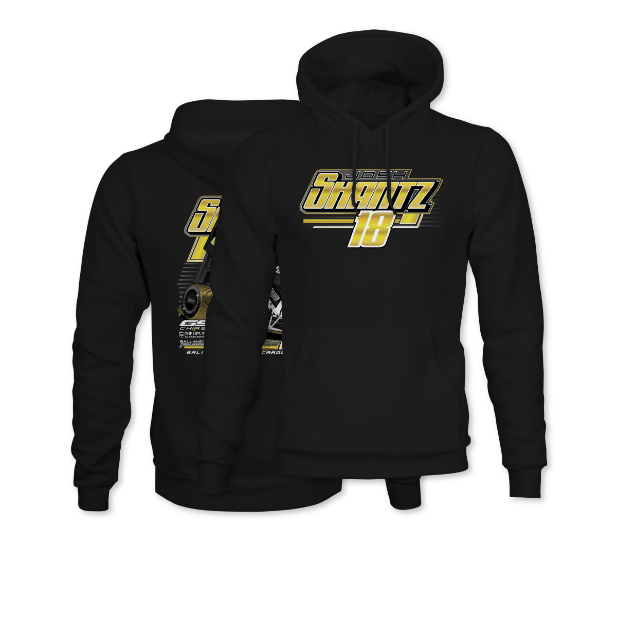 Josh Shantz Black 2025 Sprint Car Hoodie