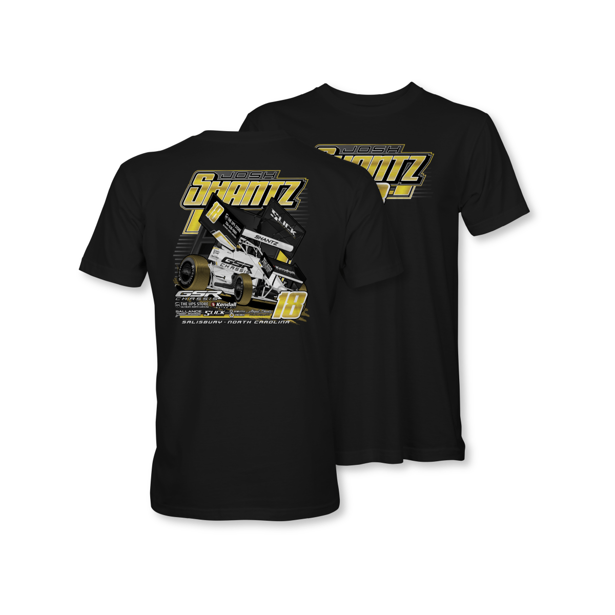 Josh Shantz Black 2025 Sprint Car Shirt