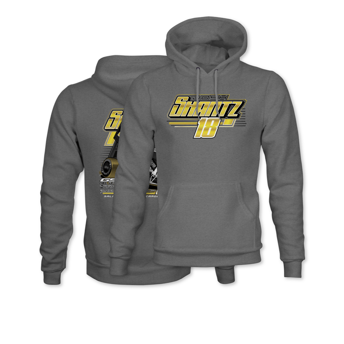 Josh Shantz Gunmetal 2025 Sprint Car Hoodie