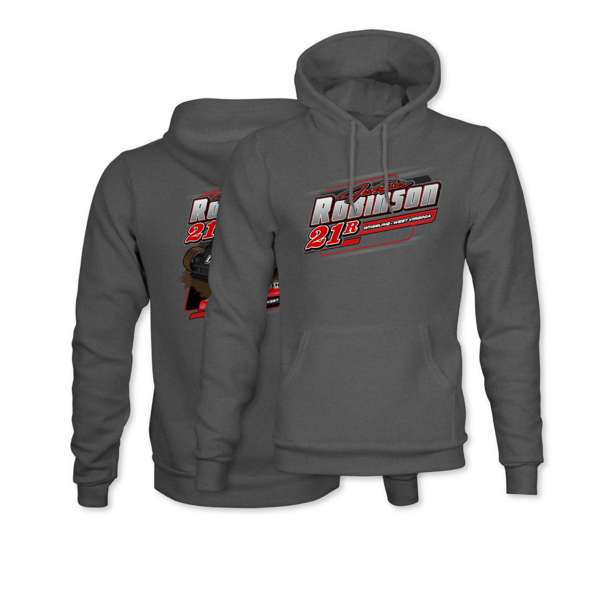 Justin Robinson Gunmetal 2024 Dirt Modified Hoodie