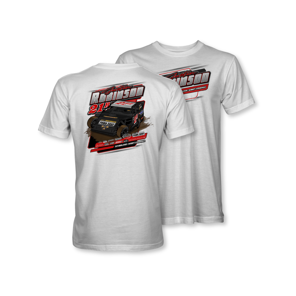 Justin Robinson White 2024 Dirt Modified Shirt