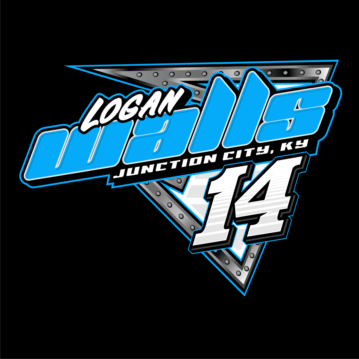 Logan Walls Black 2024 Dirt Late Model Hoodie