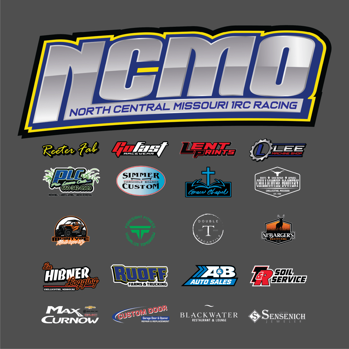 NCMO 1RC Racing Charcoal 2023 Series Shirt