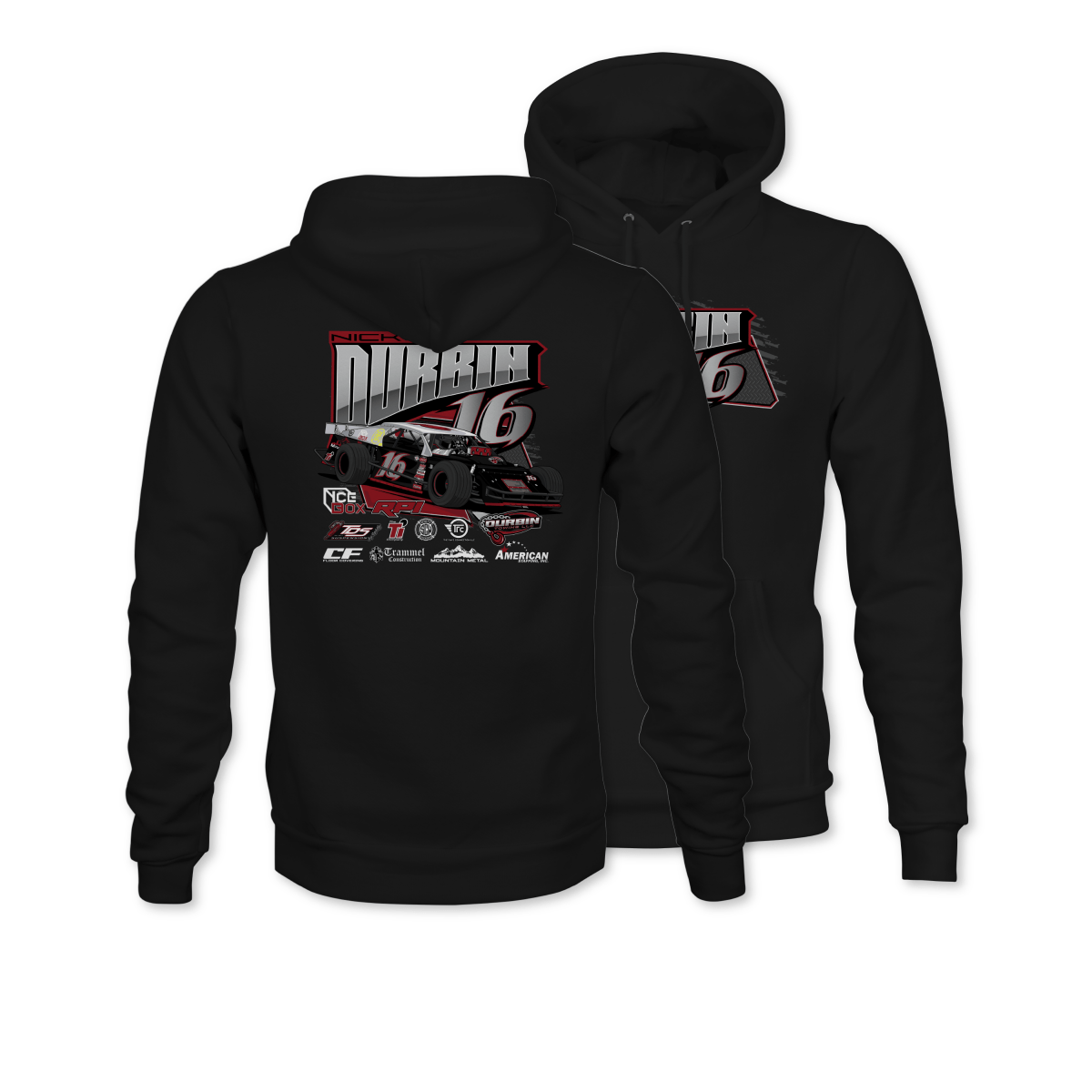 Nick Durbin Black 2024 Asphalt Modified Hoodie