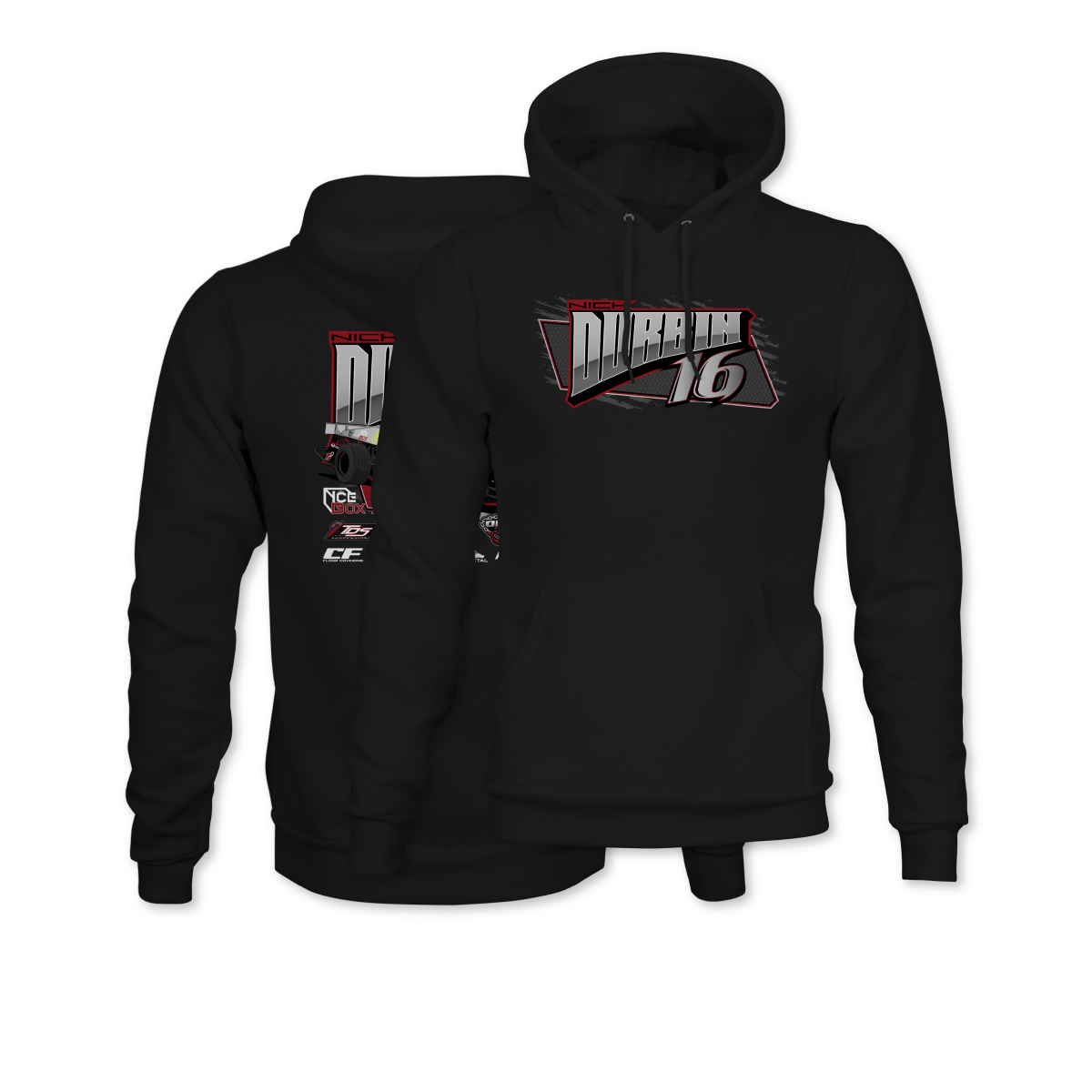 Nick Durbin Black 2024 Asphalt Modified Hoodie