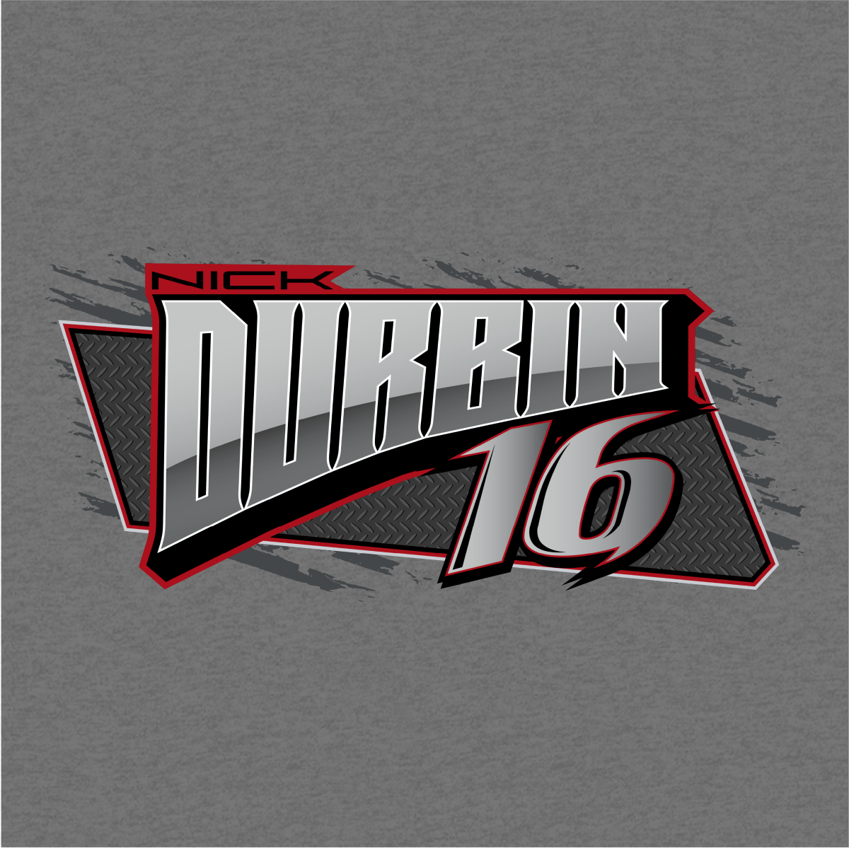 Nick Durbin Gunmetal 2024 Asphalt Modified Hoodie