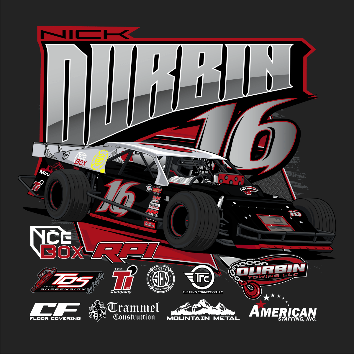 Nick Durbin Gunmetal 2024 Asphalt Modified Shirt