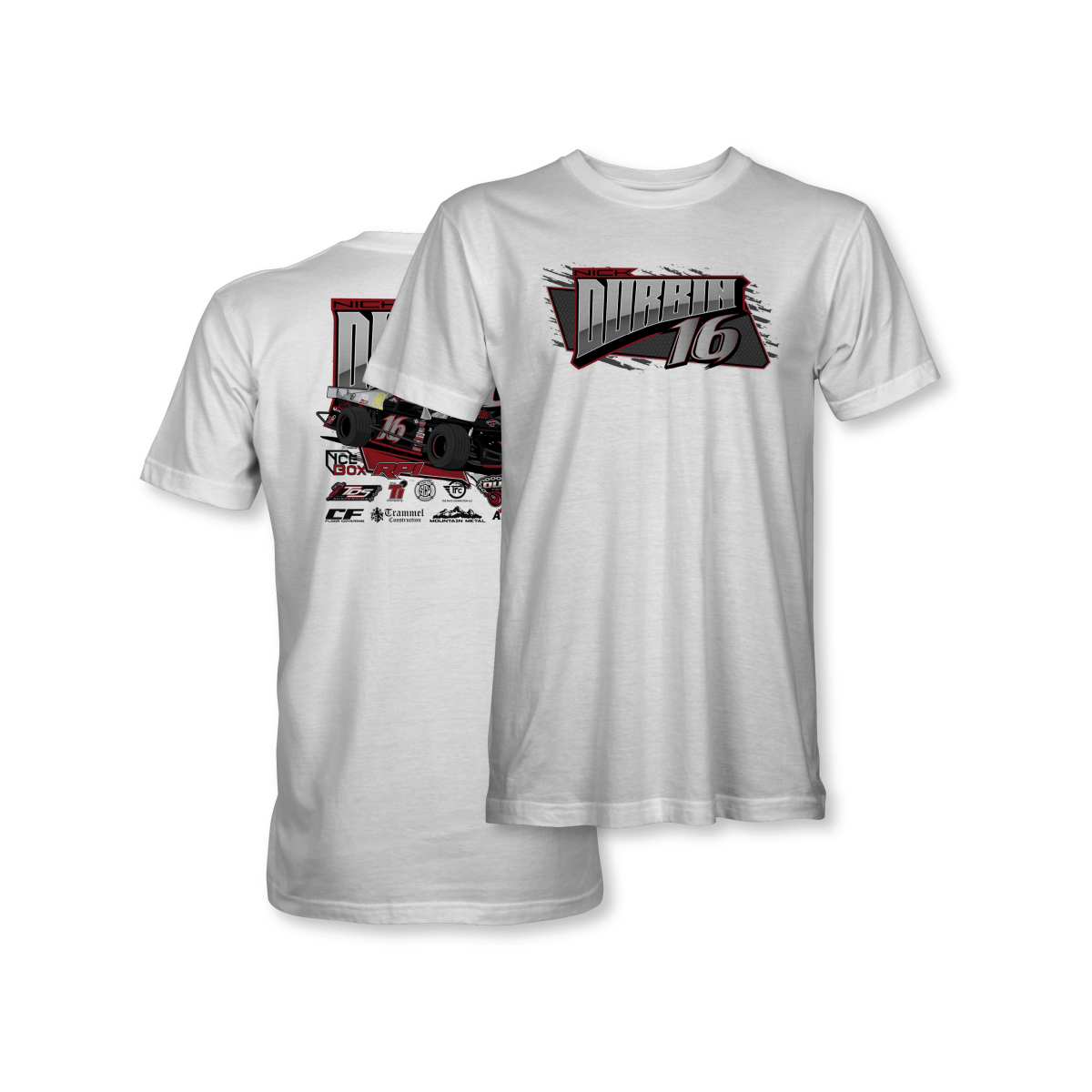 Nick Durbin White 2024 Asphalt Modified Shirt