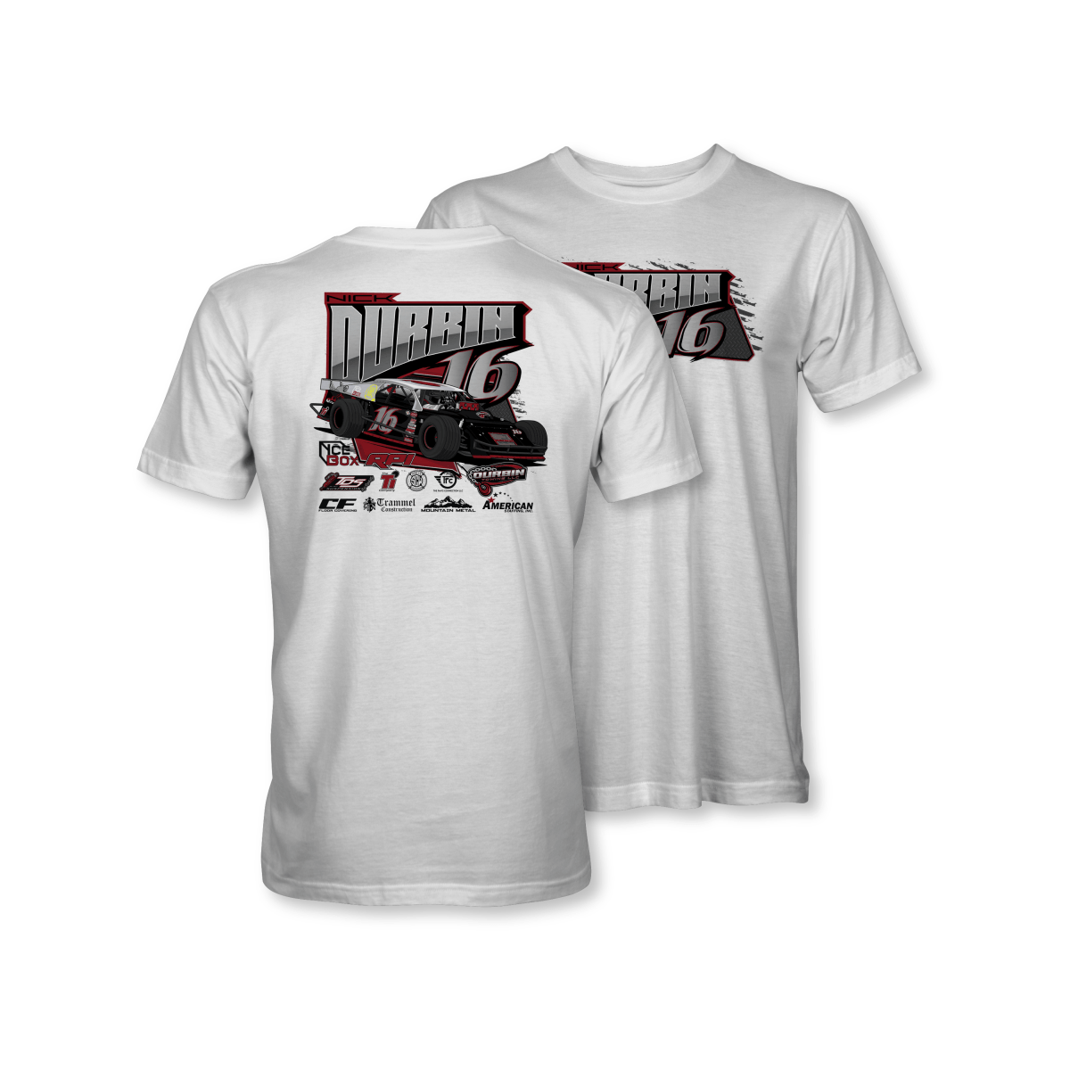 Nick Durbin White 2024 Asphalt Modified Shirt