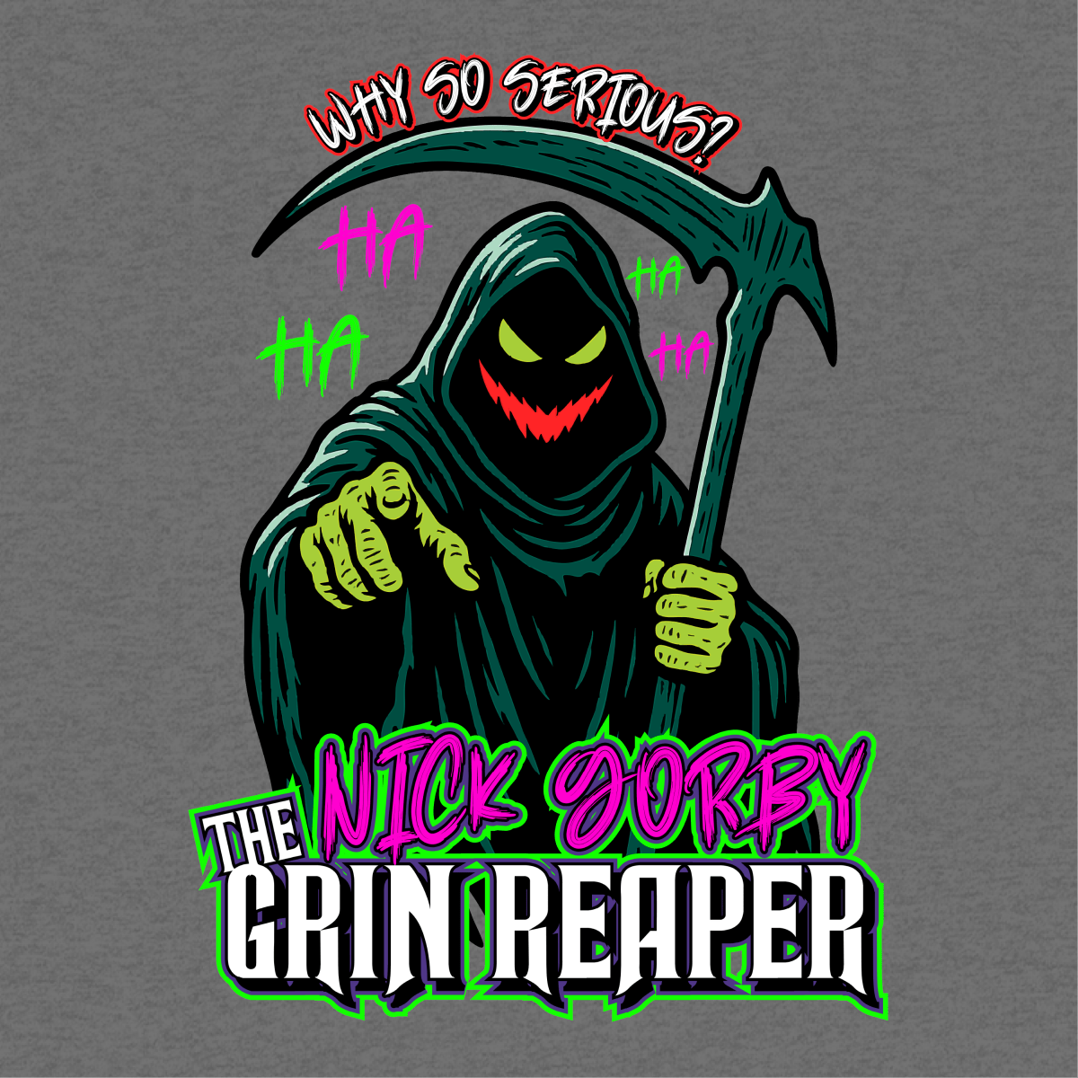 Nick Gorby Gunmetal Grin Reaper Shirt
