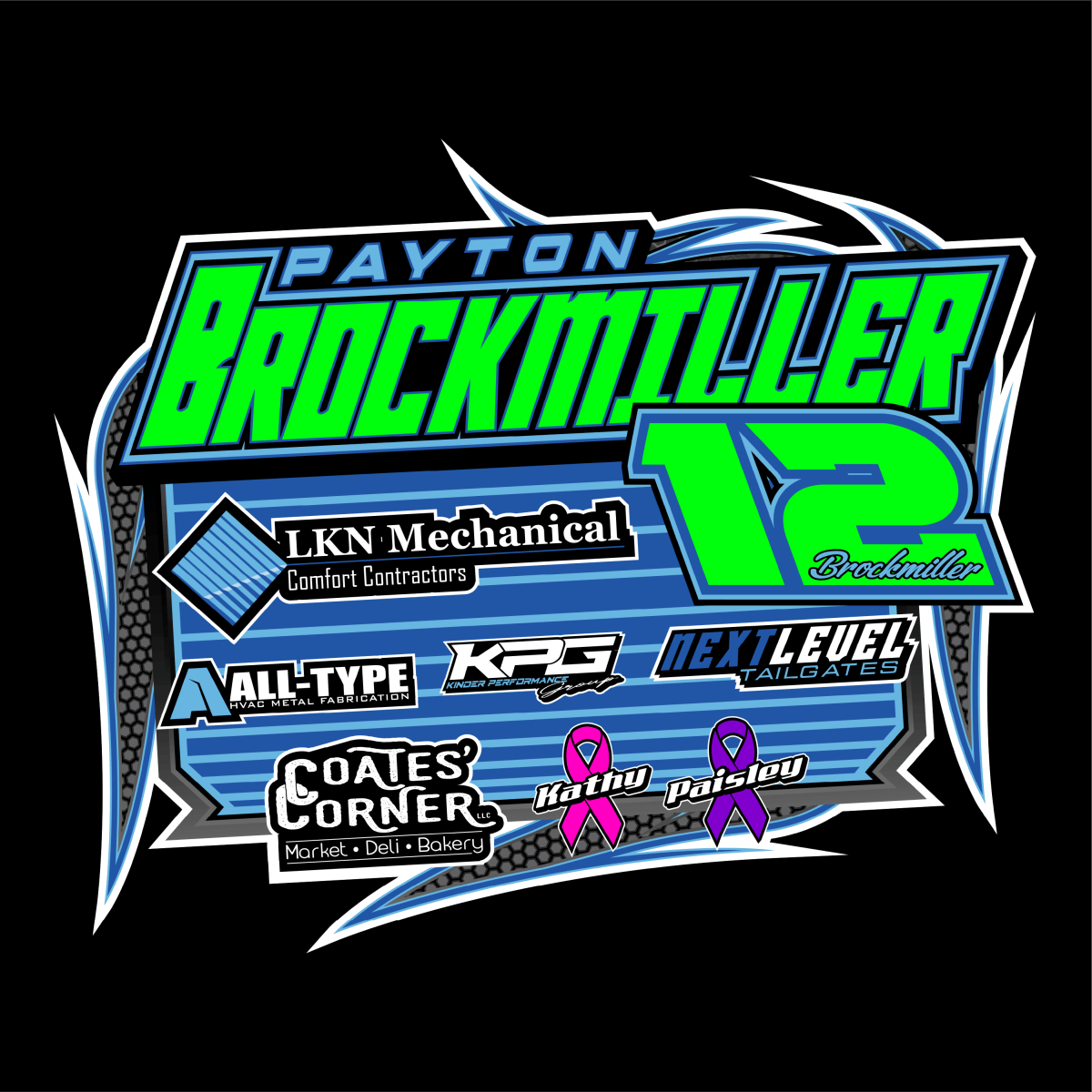 Payton Brockmiller Black 2025 Crew Hoodie