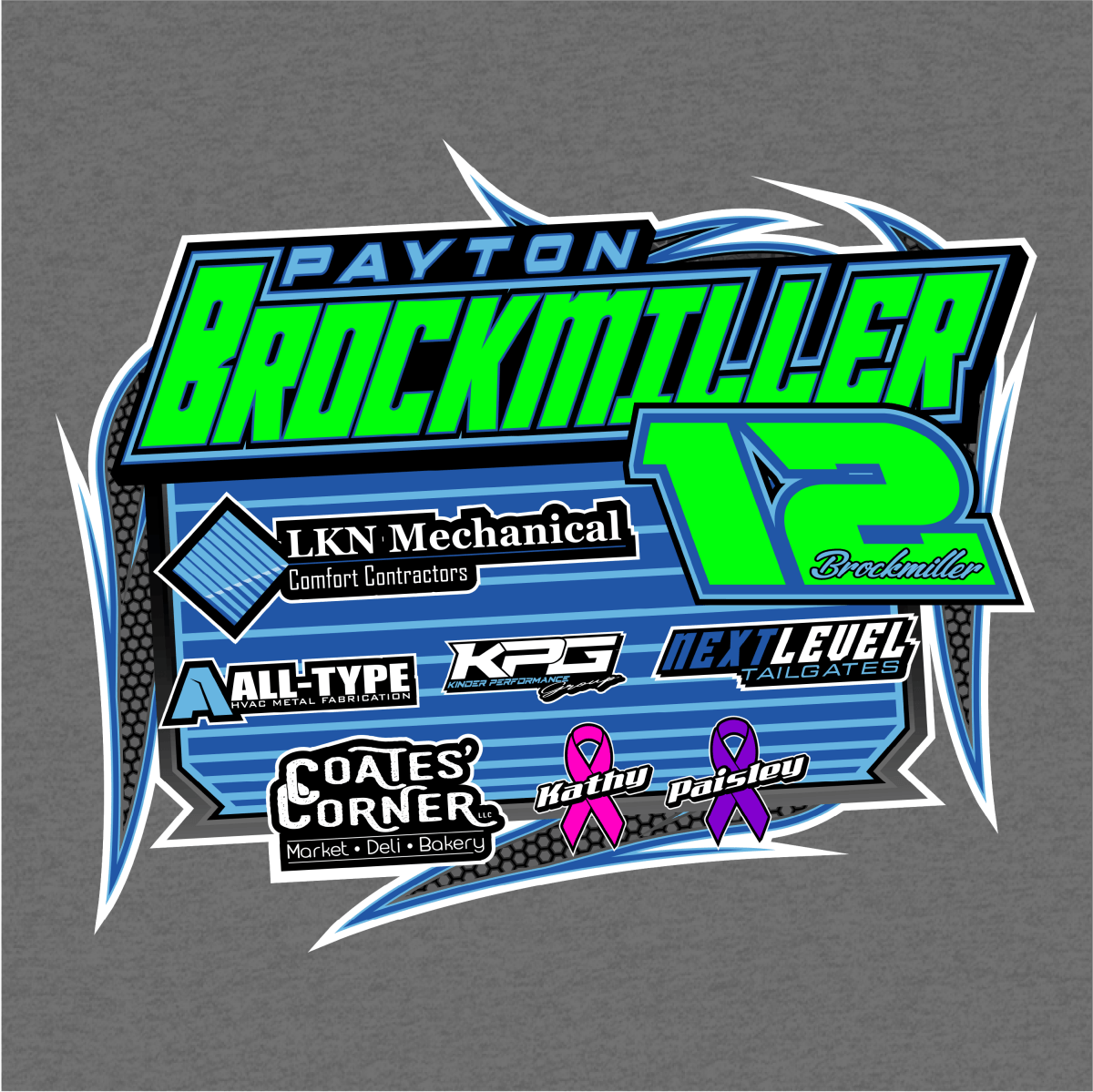 Payton Brockmiller Gunmetal 2025 Crew Hoodie