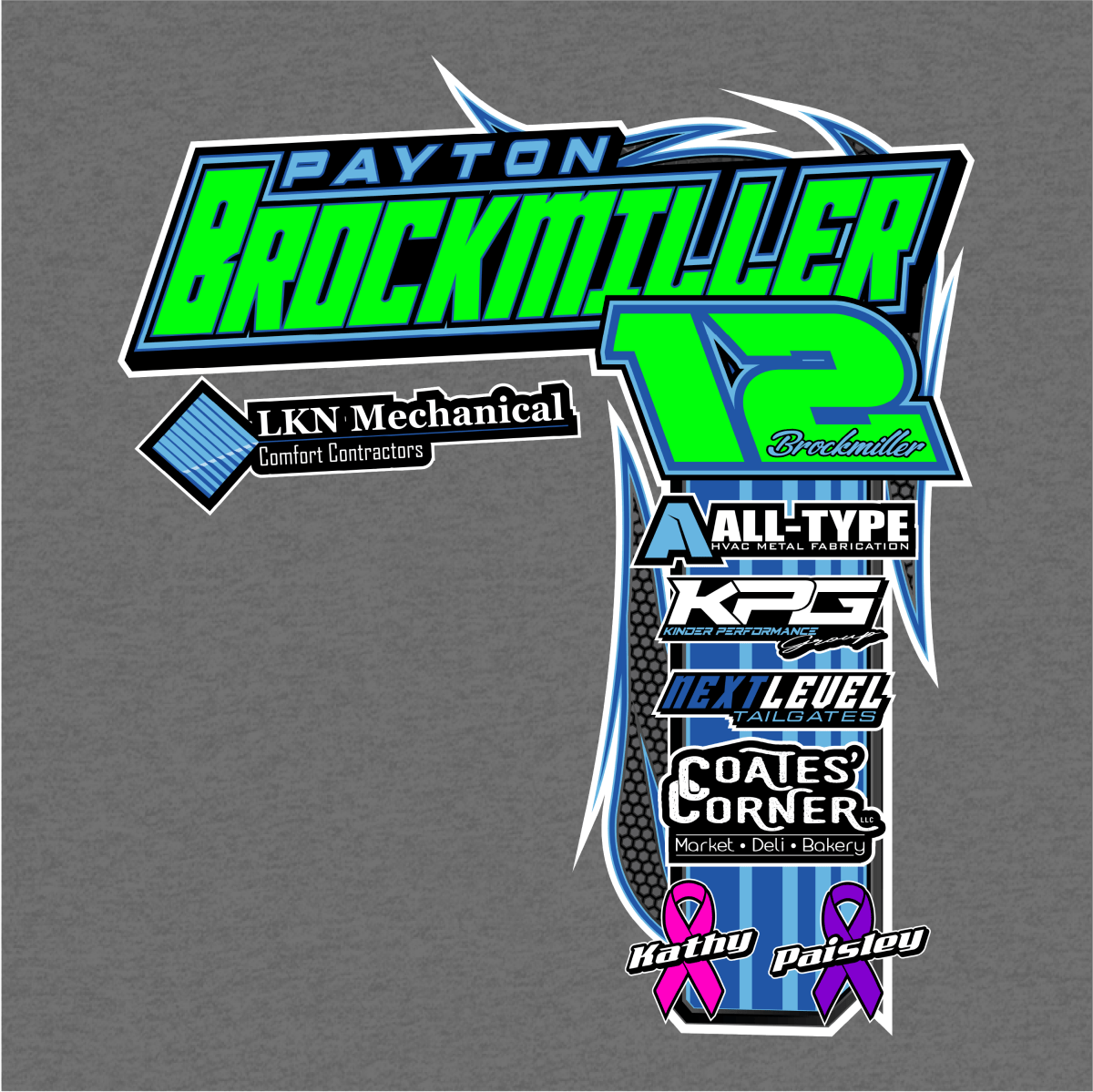 Payton Brockmiller Gunmetal 2025 Crew Shirt