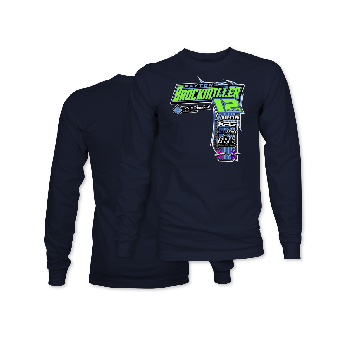 Payton Brockmiller Navy 2025 Long Sleeve Crew Shirt