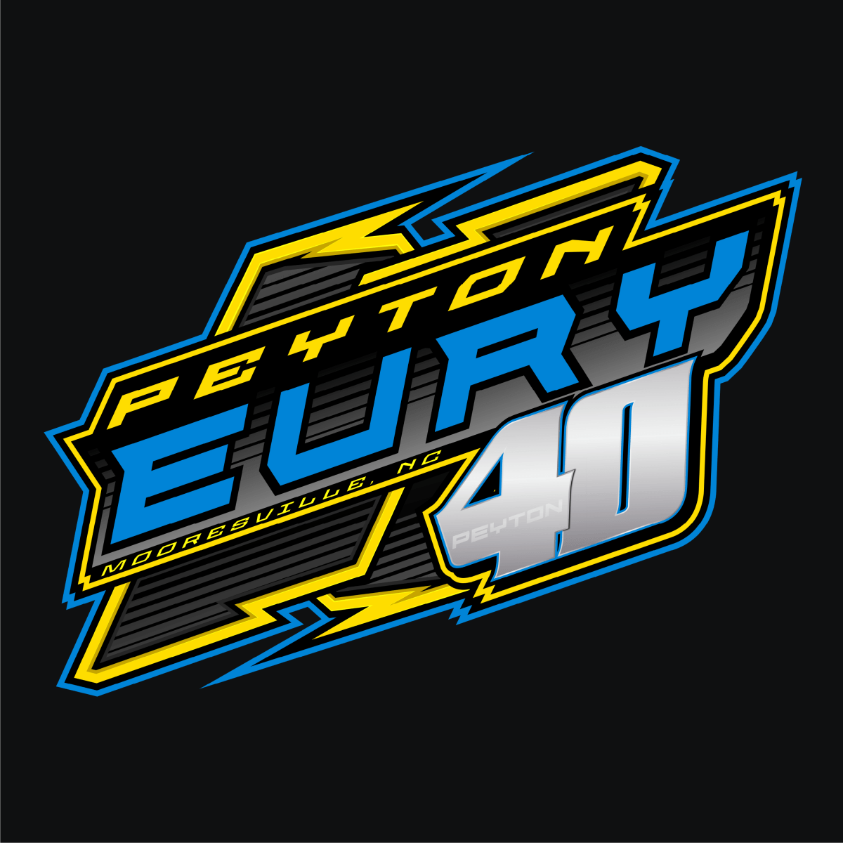 Peyton Eury Black 2023 Kart Shirt