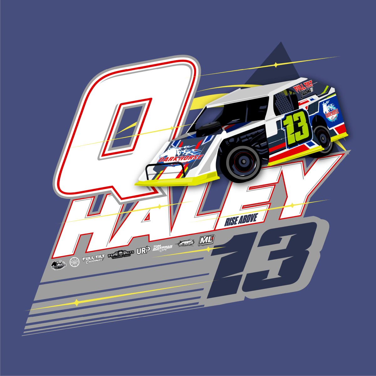 Quentin Haley Metro Blue 2023 Dirt Modified Shirt